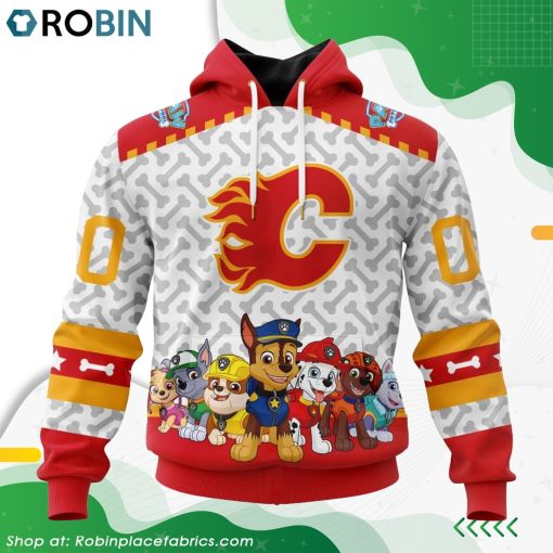 NHL Calgary Flames PawPatrol Design Hoodie