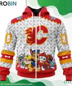 NHL Calgary Flames PawPatrol Design Hoodie