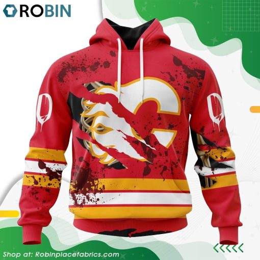 NHL Calgary Flames Specialized Design Jersey With Your Ribs For Halloween Hoodie