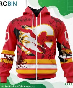 NHL Calgary Flames Specialized Design Jersey With Your Ribs For Halloween Hoodie