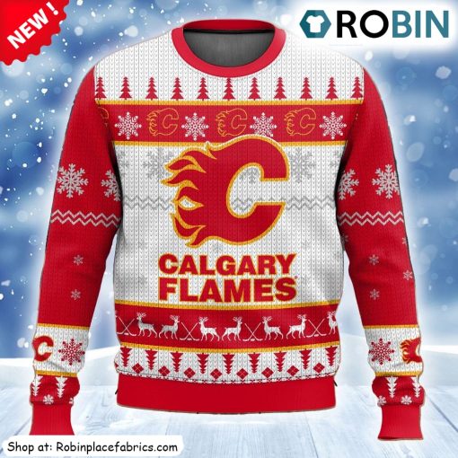 Nhl Calgary Flames Ugly Christmas Sweatshirt, Sweater