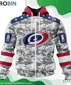 NHL Carolina Hurricanes Camo Design For Veterans Day Hoodie NHL Carolina Hurricanes Camo Design For Veterans Day Hoodie