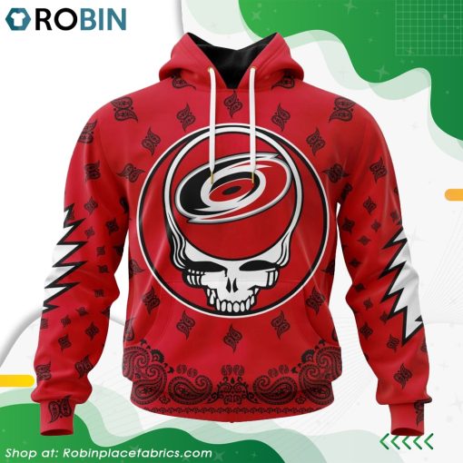 NHL Carolina Hurricanes Grateful Dead Design Hoodie