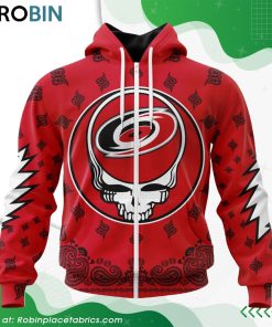 NHL Carolina Hurricanes Grateful Dead Design Hoodie