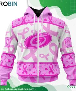 NHL Carolina Hurricanes Pink Breast Cancer Awareness Hoodie