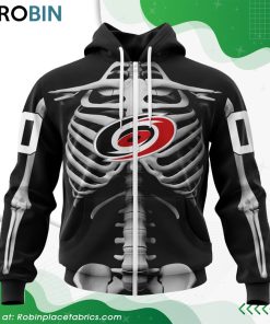 NHL Carolina Hurricanes Skeleton Costume For Halloween Hoodie