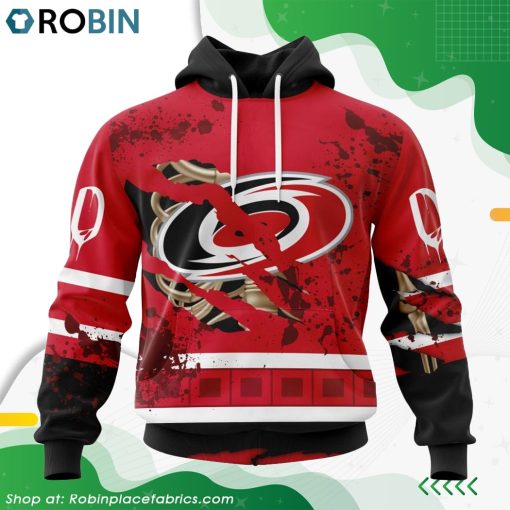 NHL Carolina Hurricanes Specialized Design Jersey With Your Ribs For Halloween Hoodie