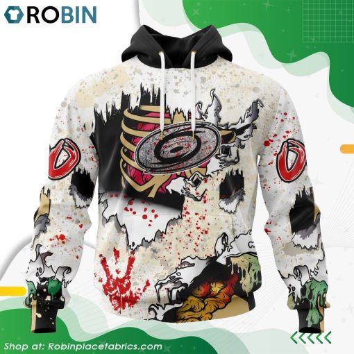 NHL Carolina Hurricanes Zombie Style For Halloween Hoodie
