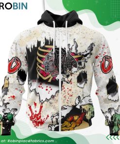 NHL Chicago Blackhawks Zombie Style For Halloween Hoodie