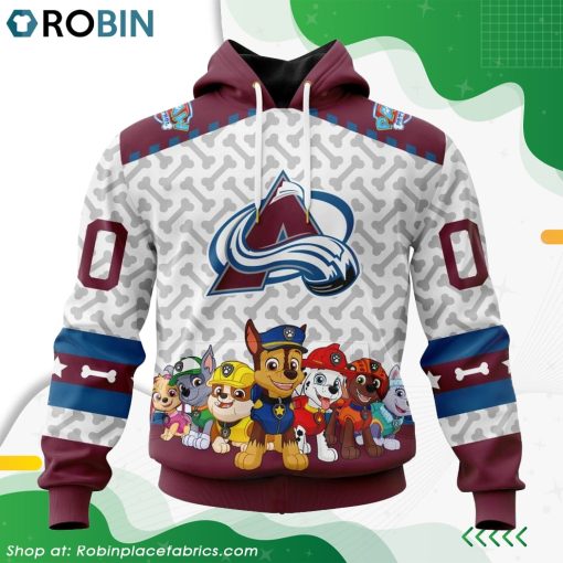 NHL Colorado Avalanche PawPatrol Design Hoodie