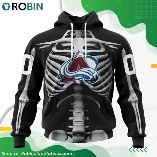 NHL Colorado Avalanche Skeleton Costume For Halloween Hoodie