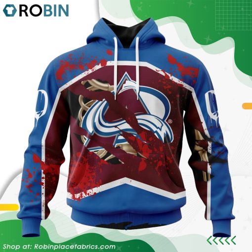 NHL Colorado Avalanche Specialized Design Jersey With Your Ribs For Halloween Hoodie