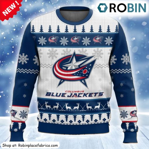 Nhl Columbus Blue Jackets Ugly Christmas Sweatshirt, Sweater