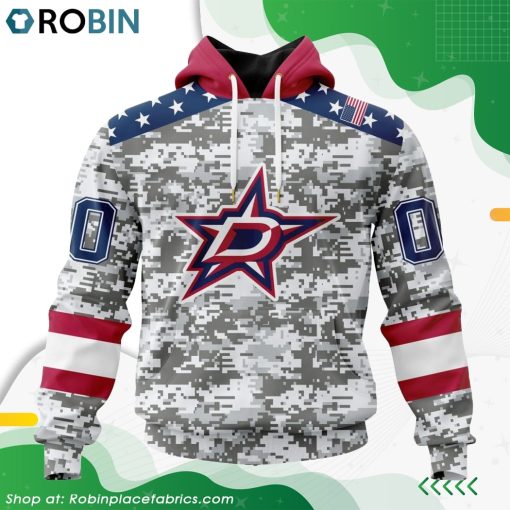 NHL Dallas Stars Camo Design For Veterans Day Hoodie