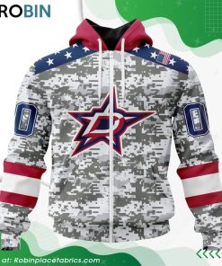 NHL Dallas Stars Camo Design For Veterans Day Hoodie