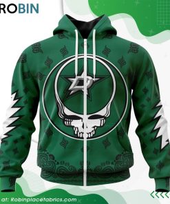 NHL Dallas Stars Grateful Dead Design Hoodie