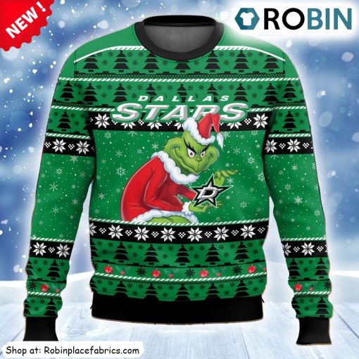 Nhl Dallas Stars Grinch Ugly Christmas Sweatshirt, Sweater