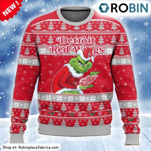 Nhl Detroit Red Wings Grinch Ugly Christmas Sweatshirt, Sweater