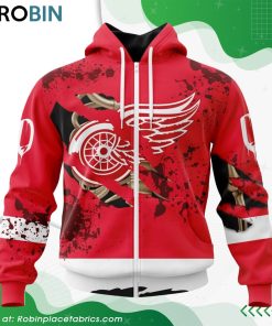 NHL Detroit Red Wings Specialized Design Jersey With Your Ribs For Halloween Hoodie