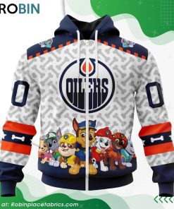 NHL Edmonton Oilers PawPatrol Design Hoodie