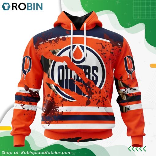 NHL Edmonton Oilers Specialized Design Jersey With Your Ribs For Halloween Hoodie