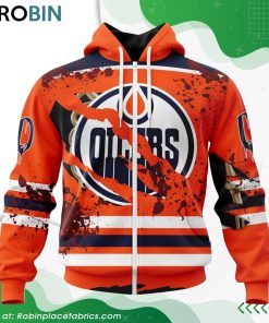 NHL Edmonton Oilers Specialized Design Jersey With Your Ribs For Halloween Hoodie