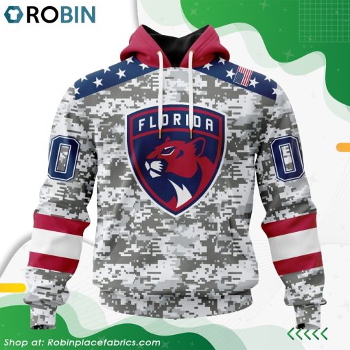 NHL Florida Panthers Camo Design For Veterans Day Hoodie