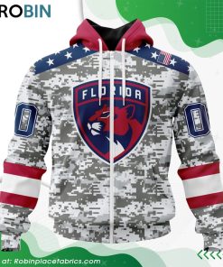 NHL Florida Panthers Camo Design For Veterans Day Hoodie