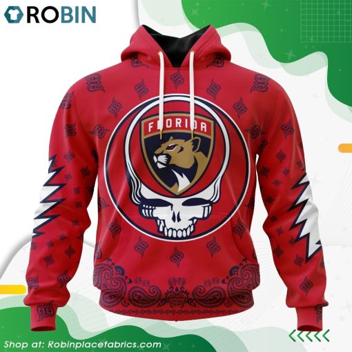 NHL Florida Panthers Grateful Dead Design Hoodie