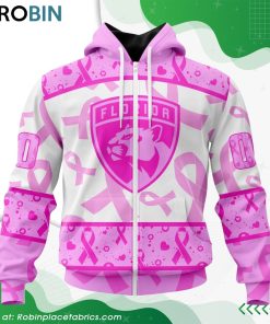 NHL Florida Panthers Pink Breast Cancer Awareness Hoodie