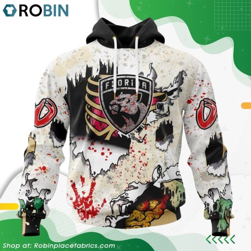 NHL Florida Panthers Zombie Style For Halloween Hoodie