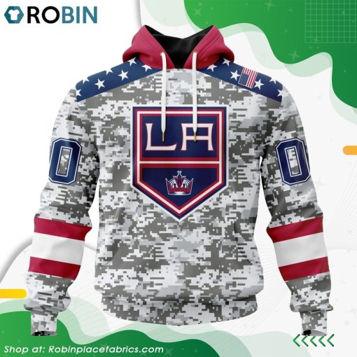 NHL Los Angeles Kings Camo Design For Veterans Day Hoodie