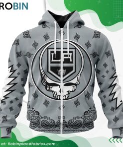NHL Los Angeles Kings Grateful Dead Design Hoodie