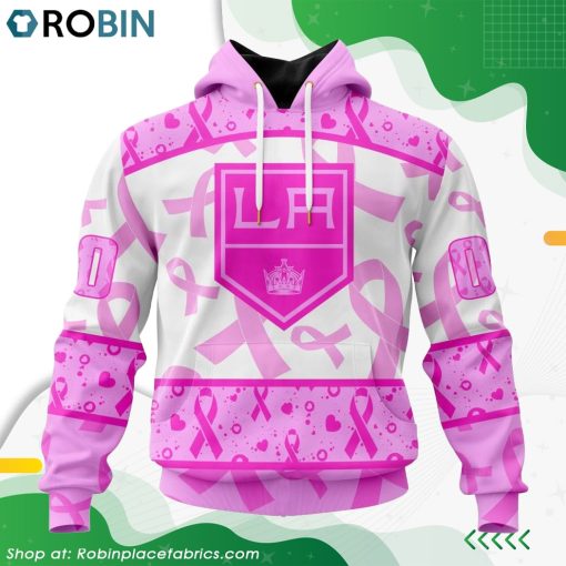 NHL Los Angeles Kings Pink Breast Cancer Awareness Hoodie