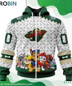 NHL Minnesota Wild PawPatrol Design Hoodie