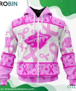 NHL Minnesota Wild Pink Breast Cancer Awareness Hoodie