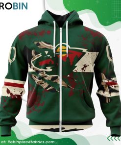 NHL Minnesota Wild Specialized Design Jersey With Your Ribs For Halloween Hoodie