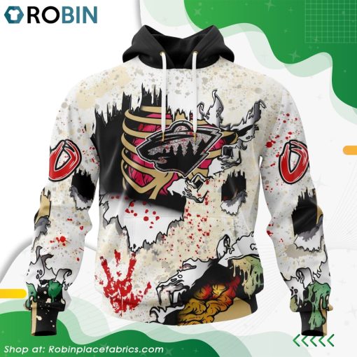 NHL Minnesota Wild Zombie Style For Halloween Hoodie