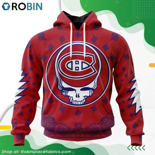 NHL Montreal Canadiens Grateful Dead Design Hoodie