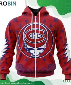 NHL Montreal Canadiens Grateful Dead Design Hoodie