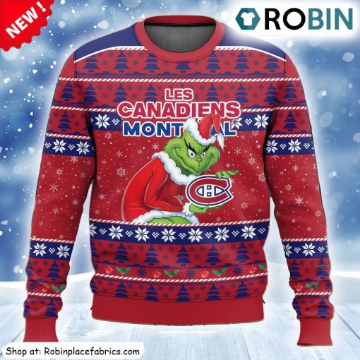 Nhl Montreal Canadiens Grinch Ugly Christmas Sweatshirt, Sweater