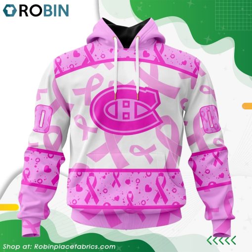 NHL Montreal Canadiens Pink Breast Cancer Awareness Hoodie