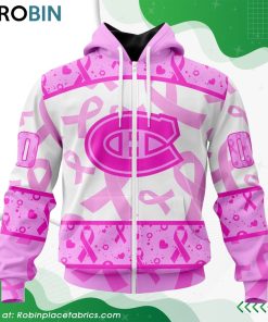 NHL Montreal Canadiens Pink Breast Cancer Awareness Hoodie