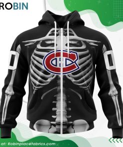 NHL Montreal Canadiens Skeleton Costume For Halloween Hoodie