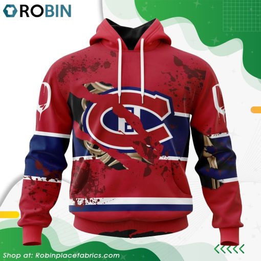 NHL Montreal Canadiens Specialized Design Jersey With Your Ribs For Halloween Hoodie