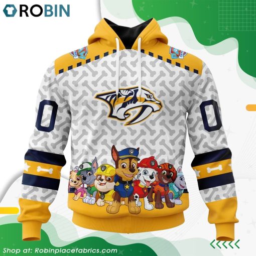 NHL Nashville Predators PawPatrol Design Hoodie