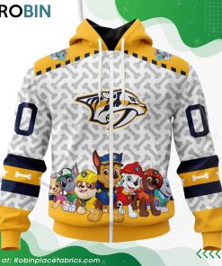NHL Nashville Predators PawPatrol Design Hoodie