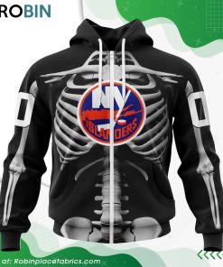 NHL New York Islanders Skeleton Costume For Halloween Hoodie