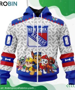 NHL New York Rangers PawPatrol Design Hoodie