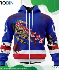 NHL New York Rangers Specialized Design Jersey With Your Ribs For Halloween Hoodie
